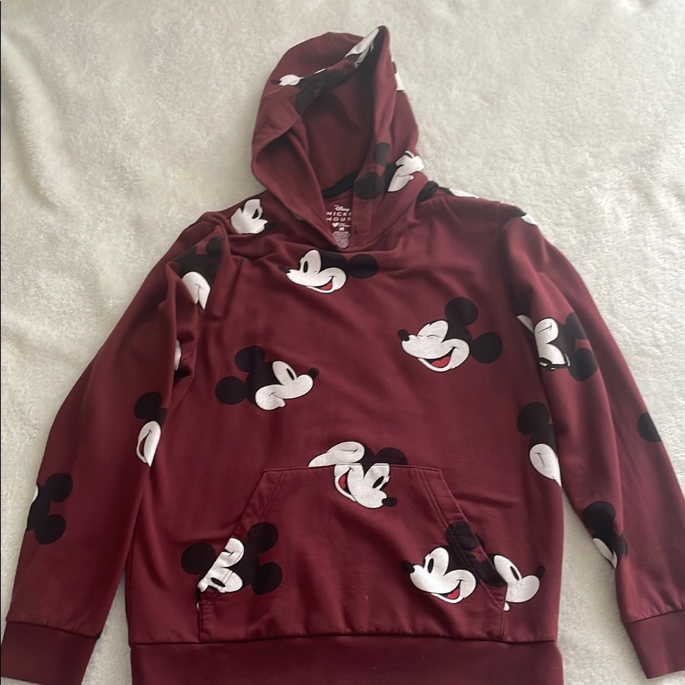 Mickey Mouse Maroon Hoodie